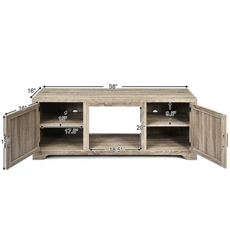 65 Inch Media Component TV Stand with Adjustable Shelves by DirectDeals
