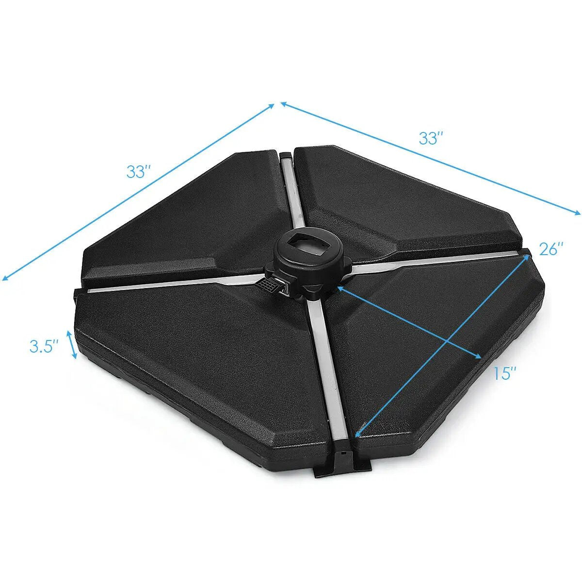4 Pieces 195 lbs Patio Cantilever Offset Umbrella Base Weight Sand by DirectDeals