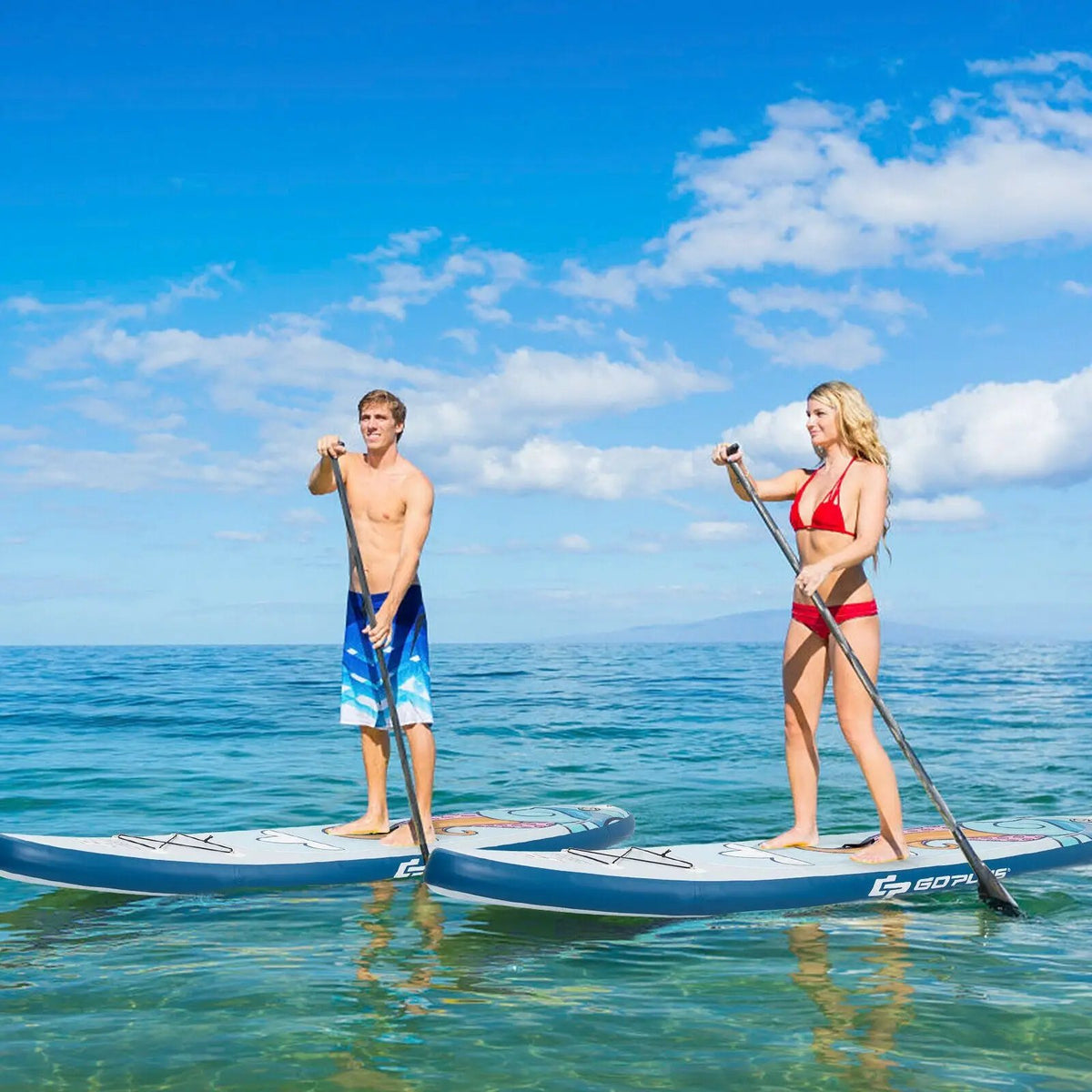 11 ft Inflatable Stand Up Paddle Board Surfboard with Aluminum Paddle Pump, photo 2 of 16