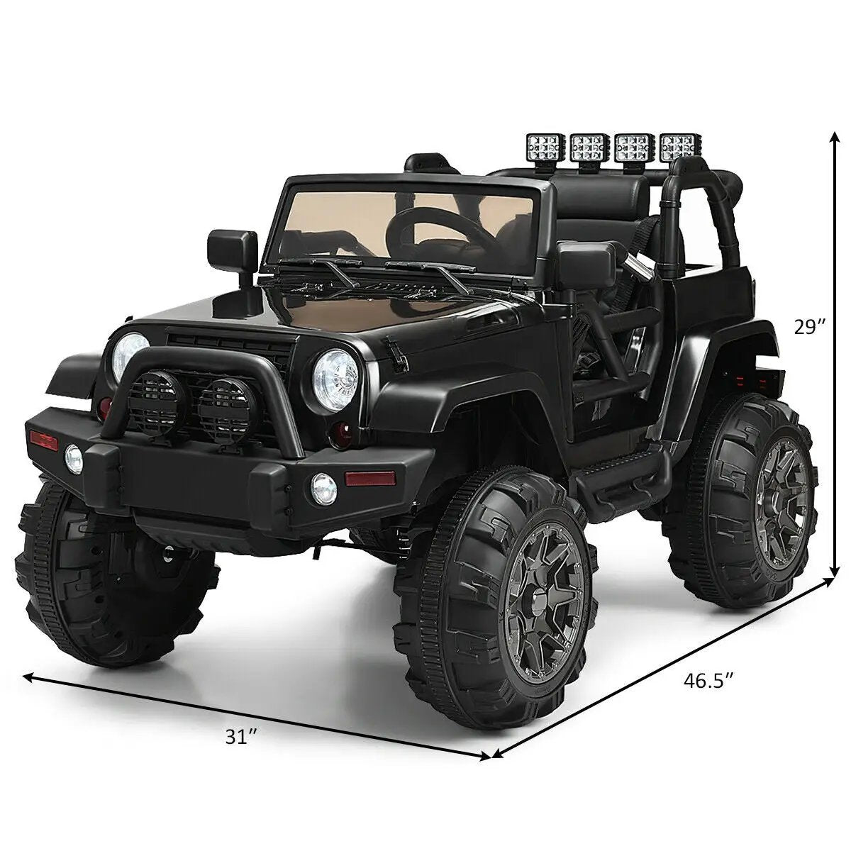 12V Kids Remote Control Riding Truck Car with LED Lights by DirectDeals