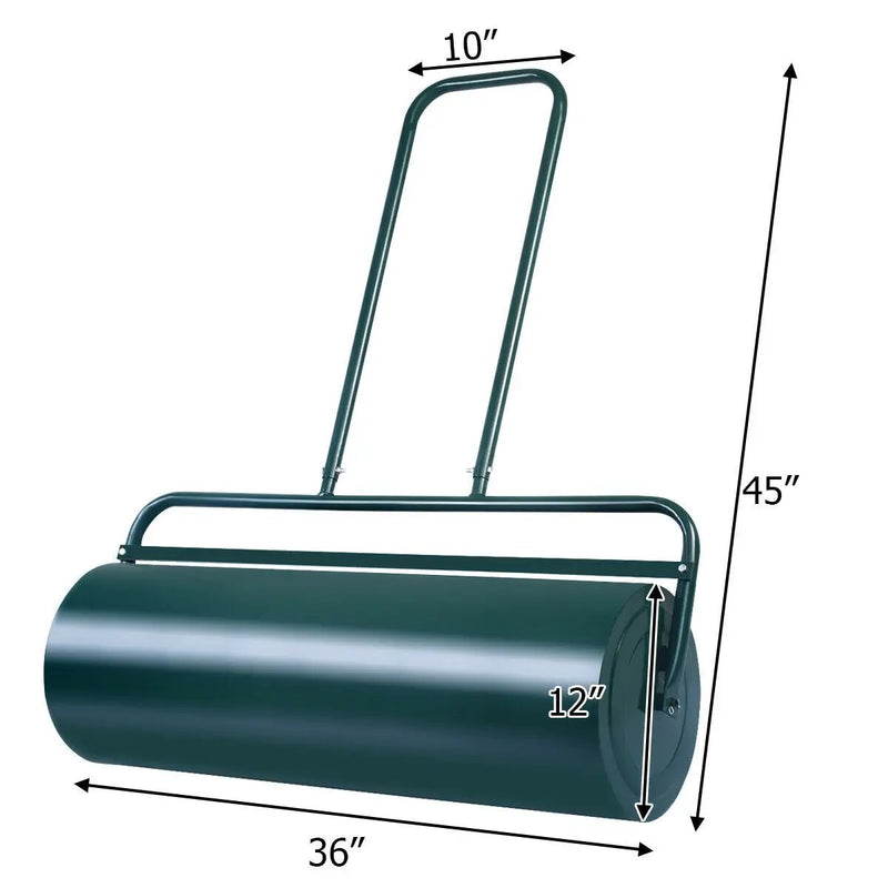 36 x 12 Inch Tow Lawn Roller Water Filled Metal Push Roller by DirectDeals