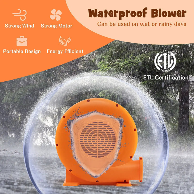 680W Air Blower (1.0HP) for Inflatables with 25 feet Wire and GFCI Plug by DirectDeals