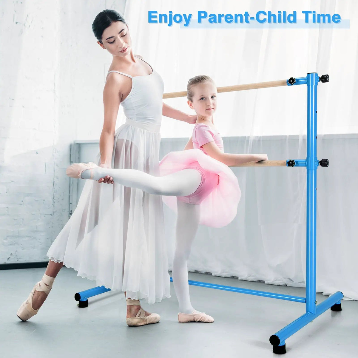 47 Inch Double Ballet Barre with Anti-Slip Footpads, photo 7 of 24
