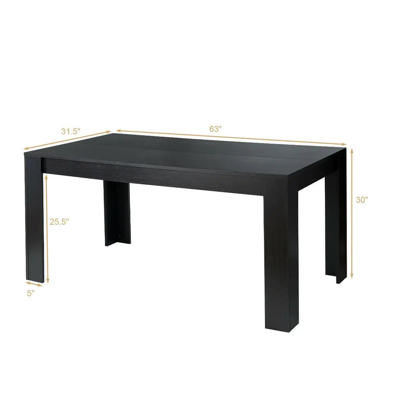 63 Inch Rectangular Modern Dining Kitchen Table by DirectDeals