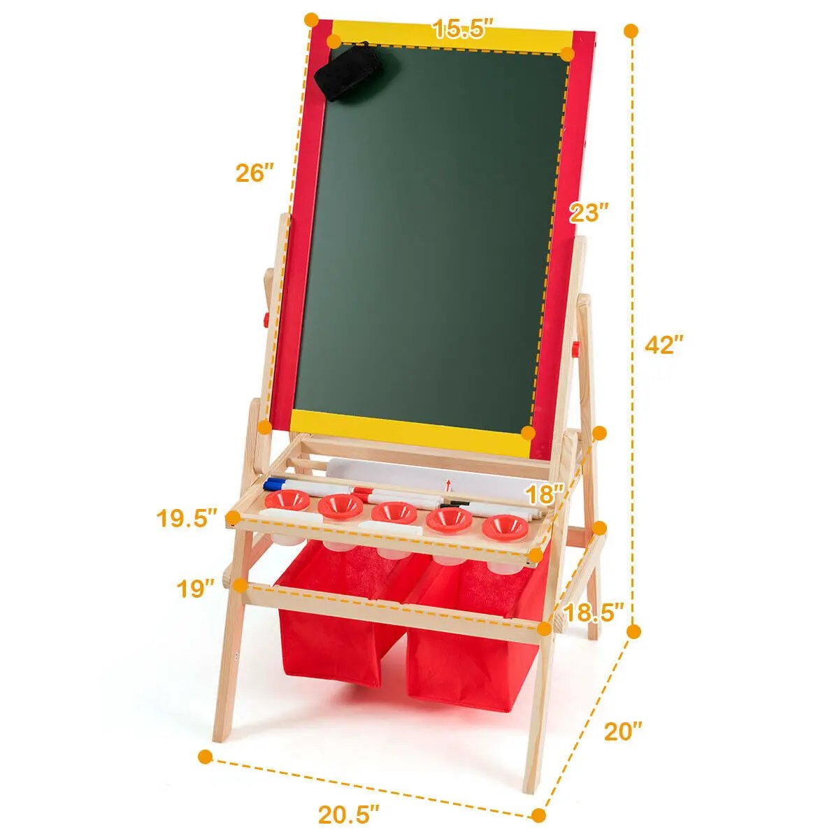 Flip-Over Double-Sided Kids Art Easel by DirectDeals