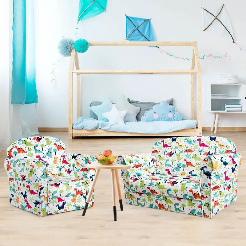 Double Kids Dinosaur Sofa Children Armrest Couch by DirectDeals
