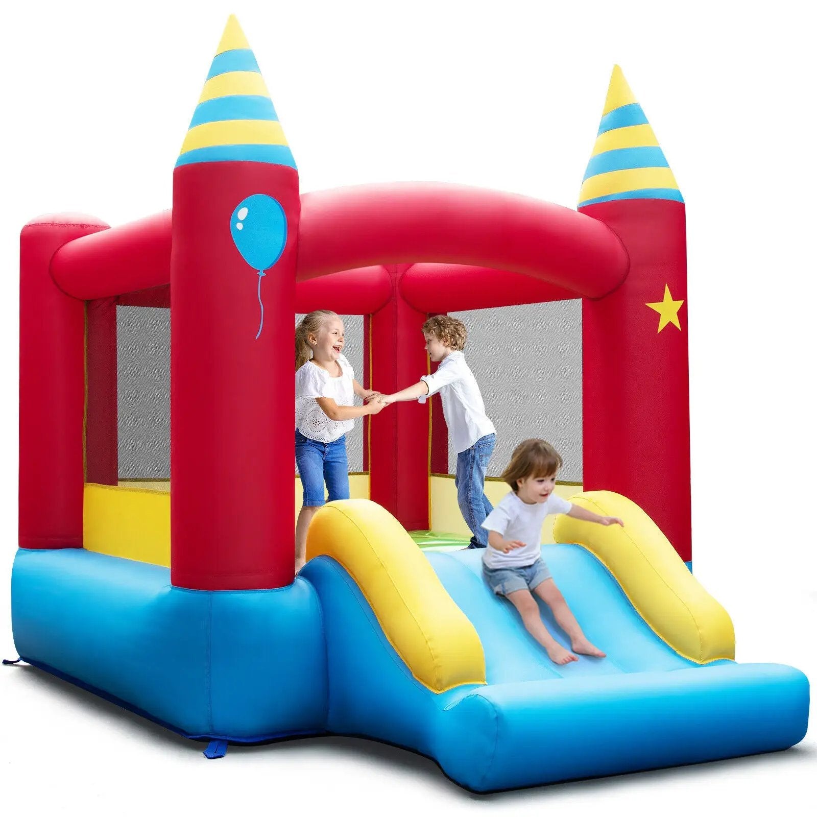 Kids Inflatable Bounce Castle Excluded Blower by DirectDeals