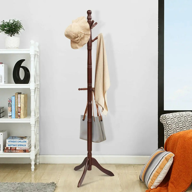 Entryway Height Adjustable Coat Stand with 9 Hooks by DirectDeals
