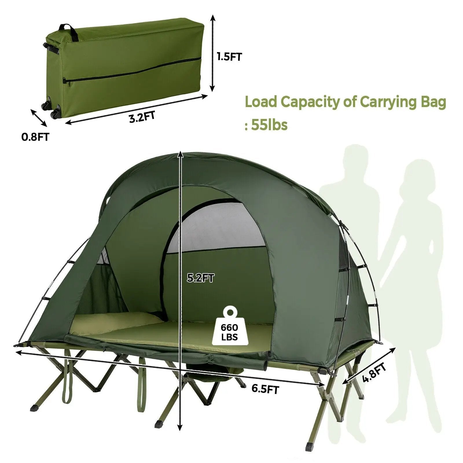 2-Person Outdoor Camping Tent with External Cover by DirectDeals