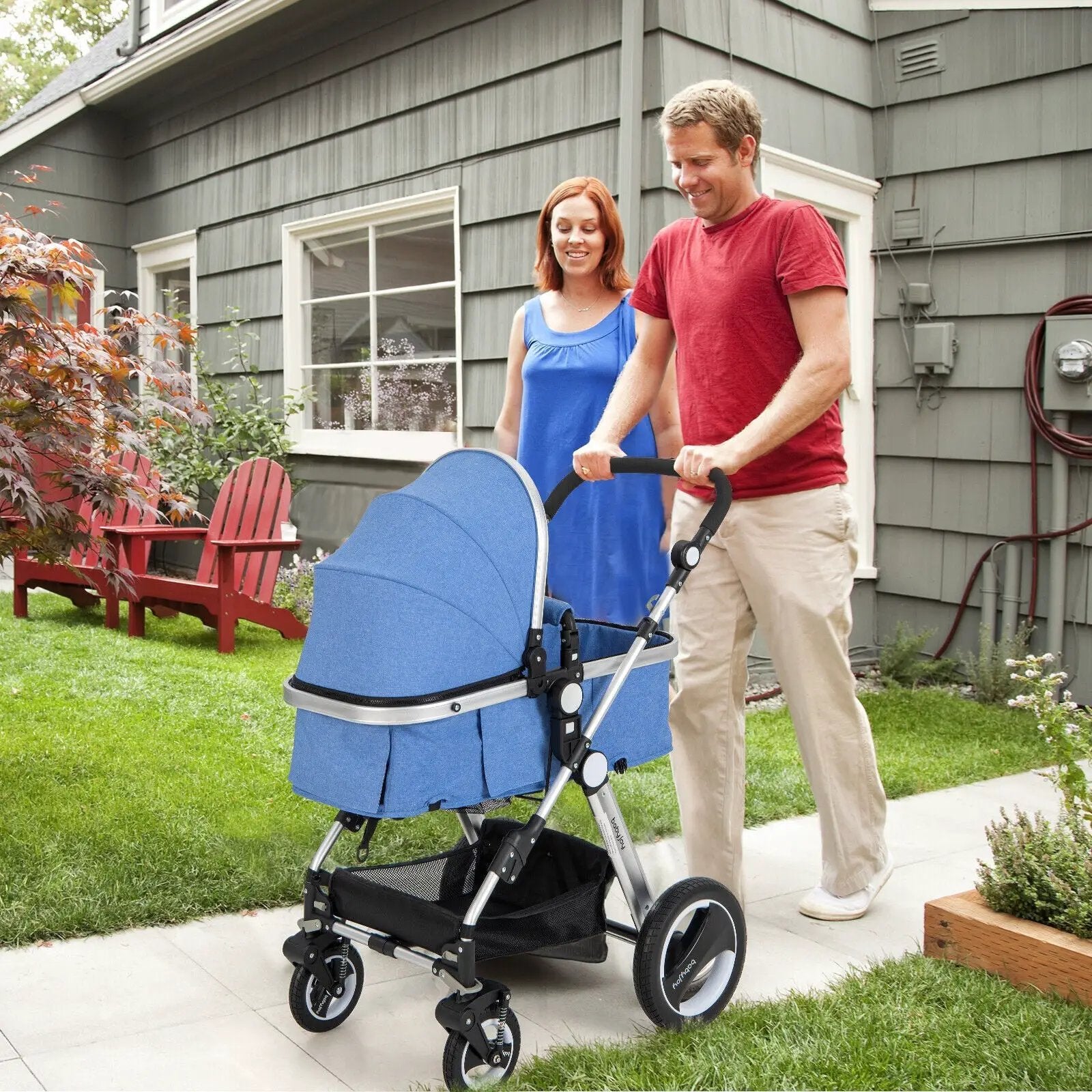 Folding Aluminum Baby Stroller Baby Jogger with Diaper Bag by DirectDeals