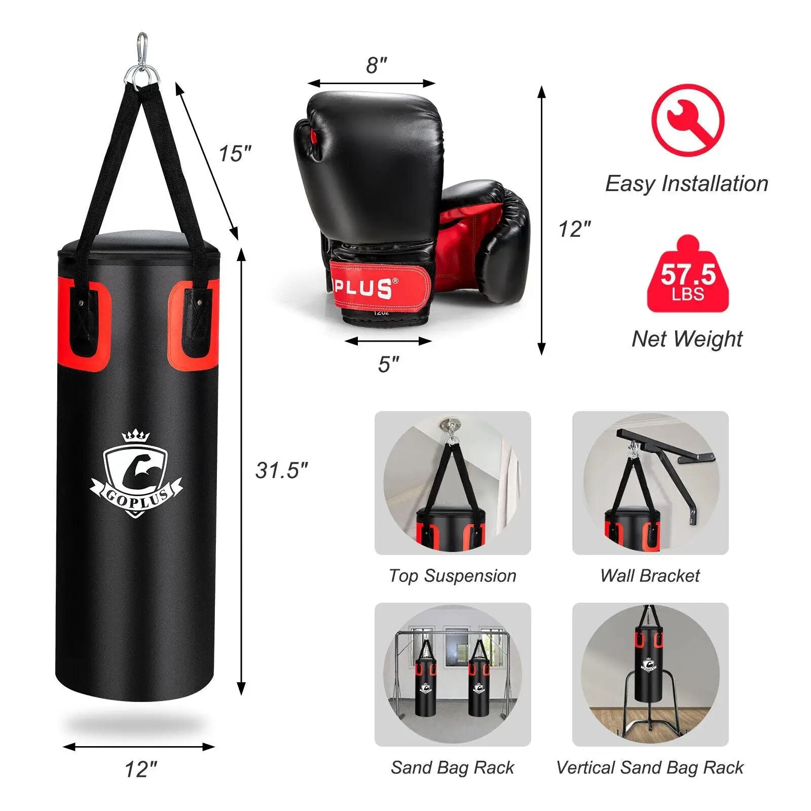 Filled Punching Bag Set by DirectDeals