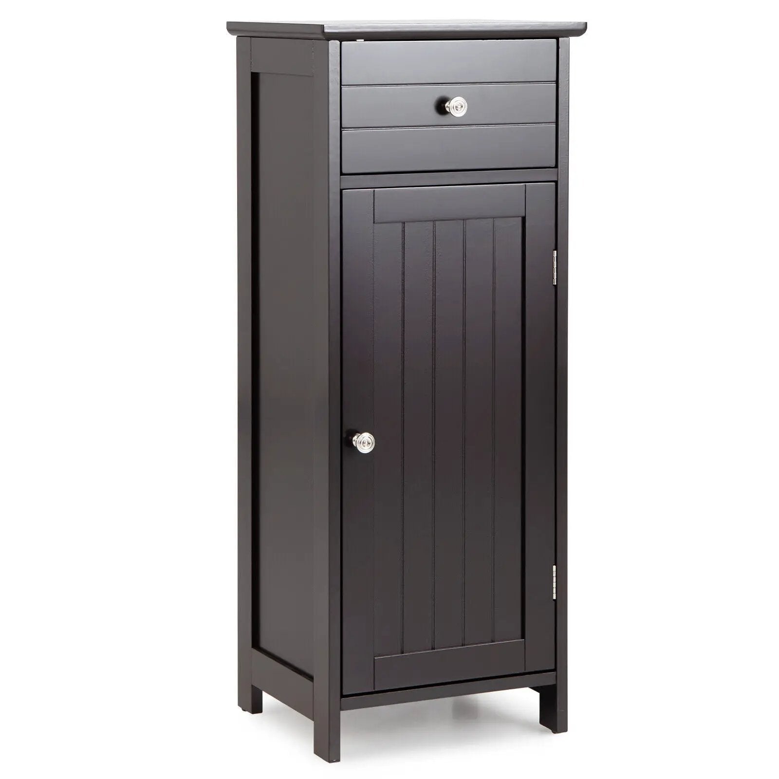 Wooden Bathroom Floor Storage Cabinet with Drawer and Shelf by DirectDeals