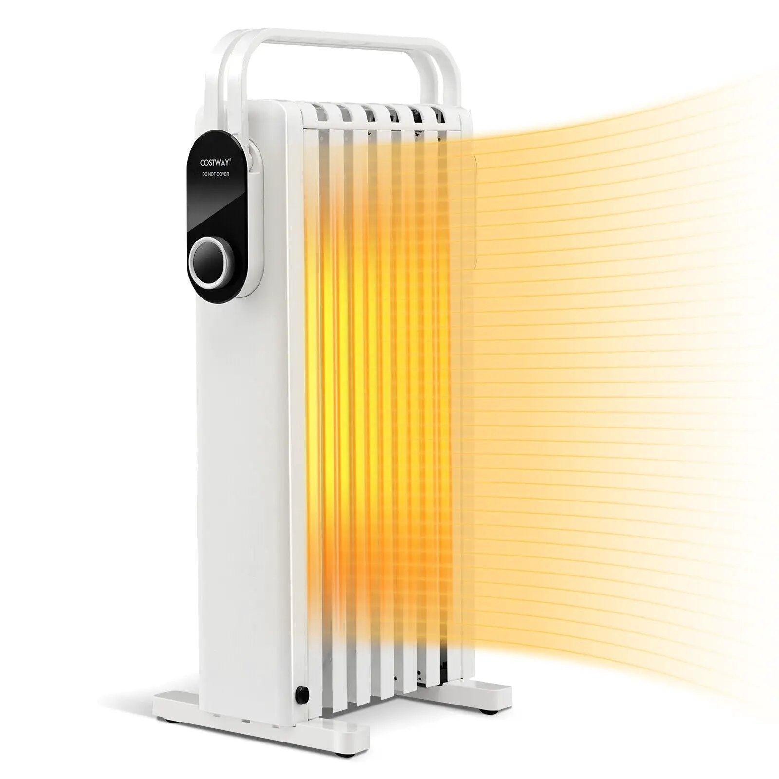 1500W Electric Space Heater Oil Filled Radiator Heater with Foldable Rack by DirectDeals