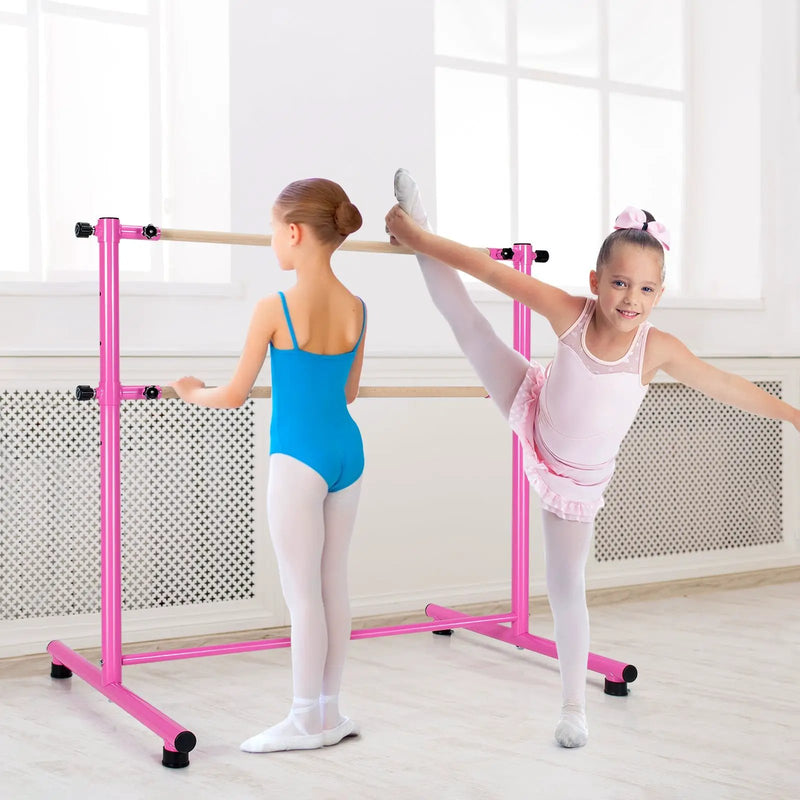 47 Inch Double Ballet Barre with Anti-Slip Footpads by DirectDeals