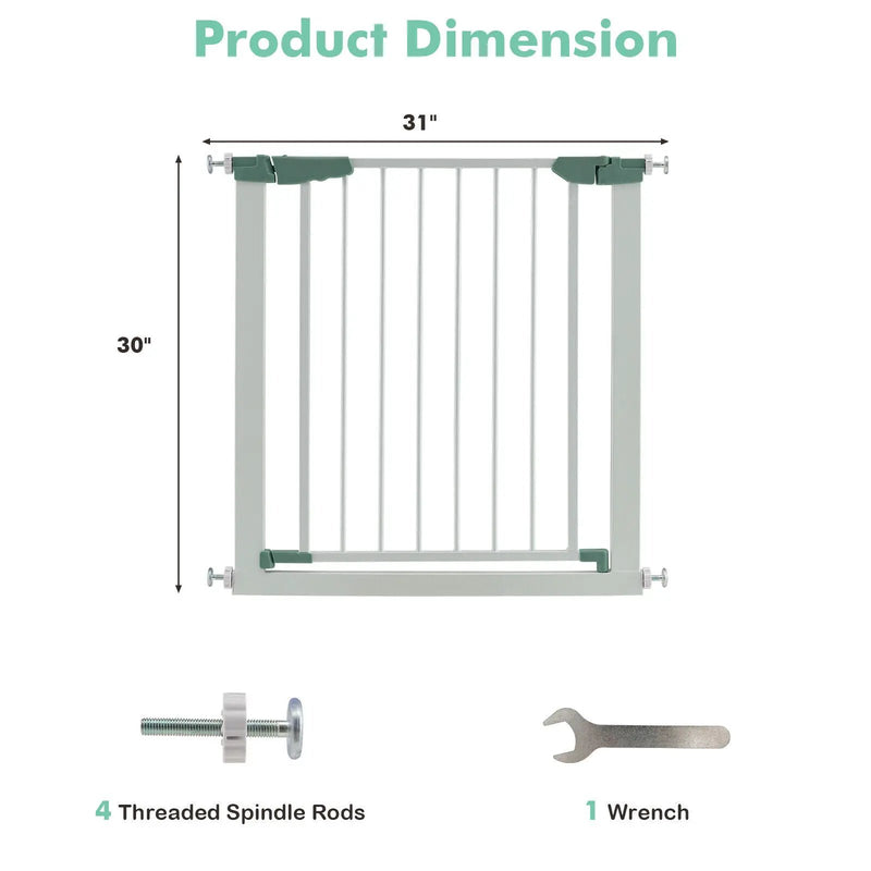 30-32.5 Inch Wide Safety Gate with 30 Inch Scientific Height by DirectDeals