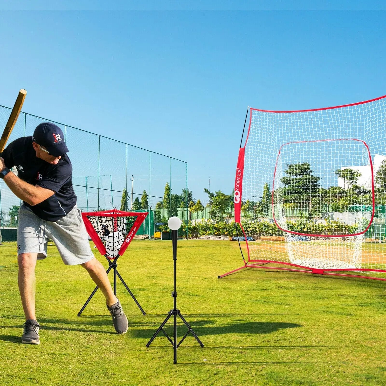 Portable Practice Net Kit with 3 Carrying Bags by DirectDeals