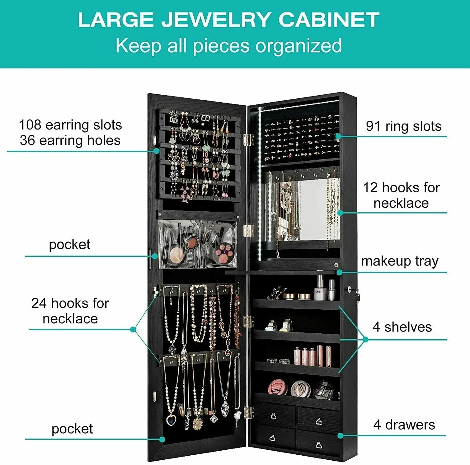 Multipurpose Storage Cabinet with 4 Drawers by DirectDeals