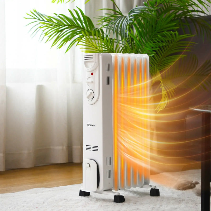 1500W Electric Space Heater with 3 Heat Settings and Safe Protection by DirectDeals