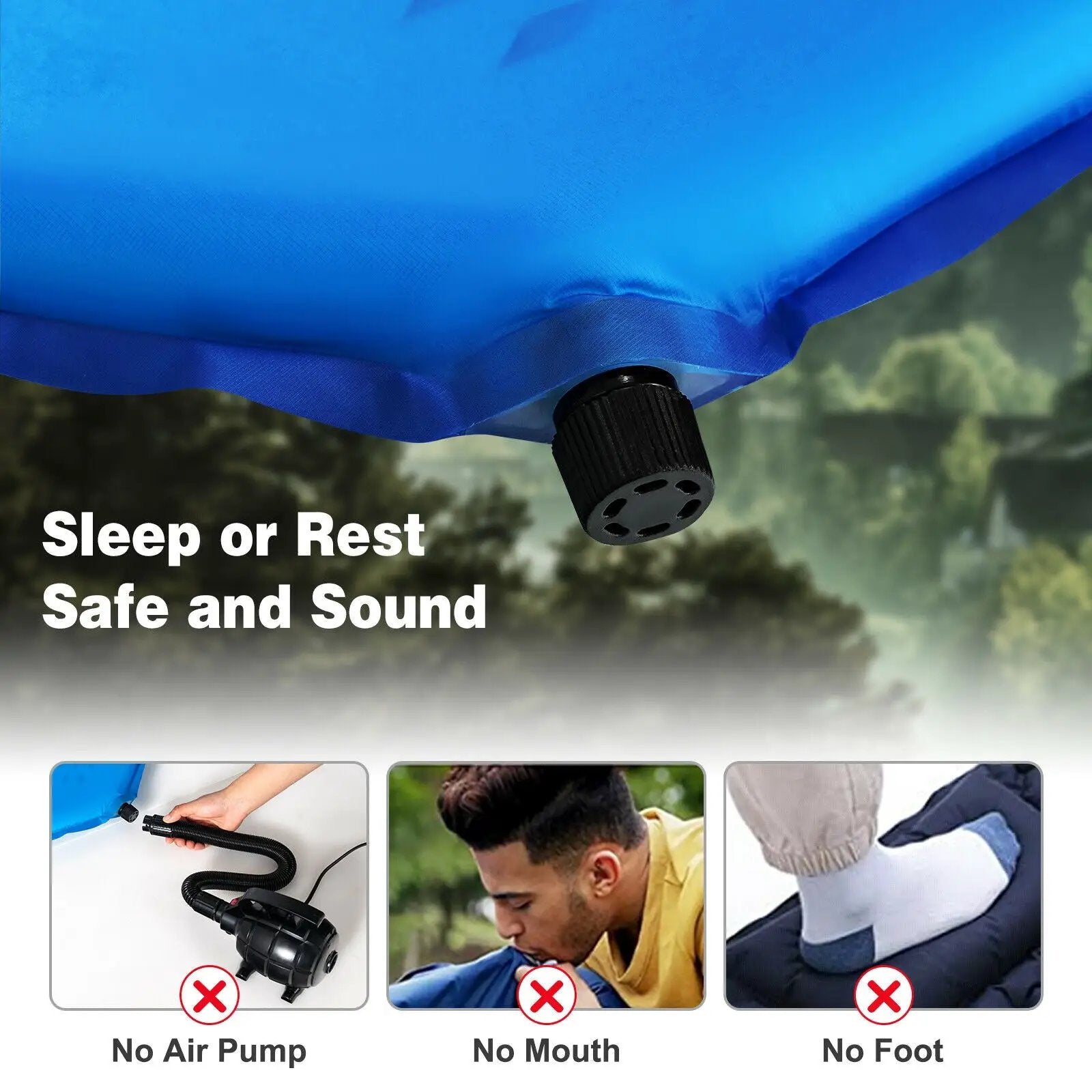 Inflatable Sleeping Pad with Carrying Bag by DirectDeals