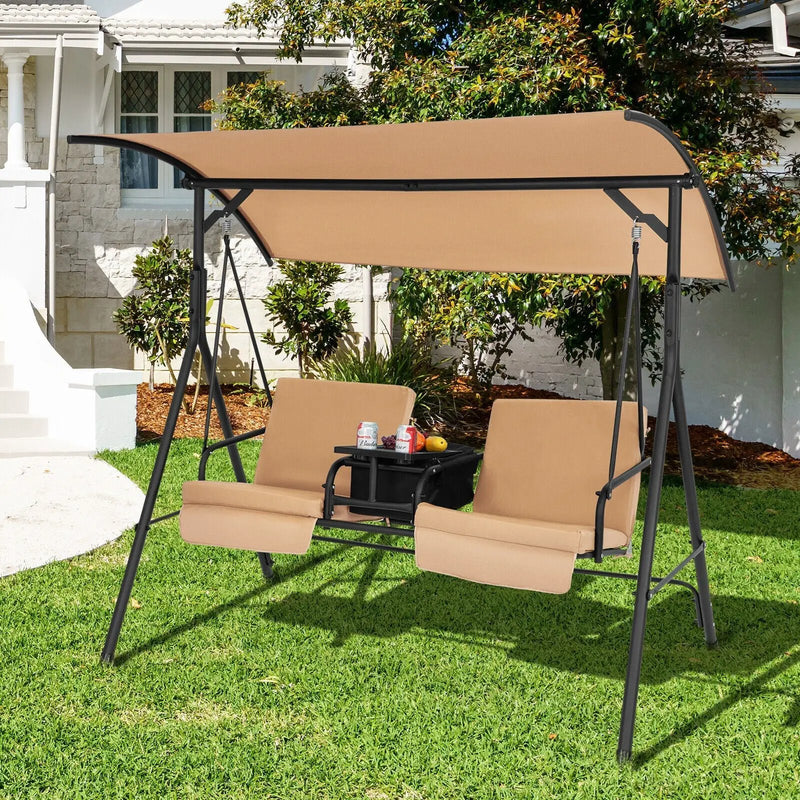 Porch Swing Chair with Adjustable Canopy by DirectDeals