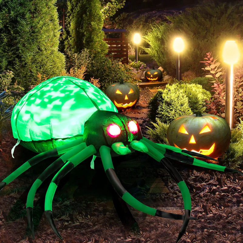 5 Feet Long Halloween Inflatable Creepy Spider with Cobweb and LEDs by DirectDeals