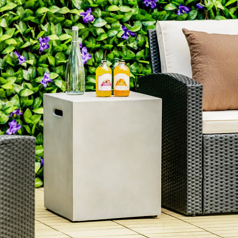 Propane Tank Cover Hideaway Table for Standard 20 Pounds Propane Tank-Gray by DirectDeals