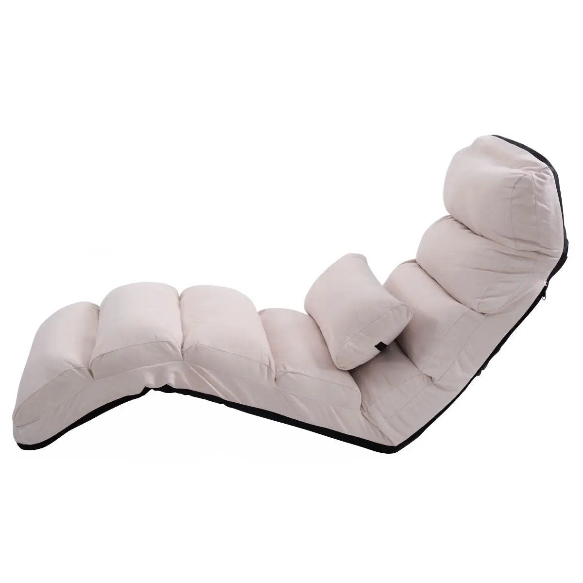 Folding Lazy Sofa Chair Stylish Sofa Couch Beds Lounge Chair W/Pillow by DirectDeals