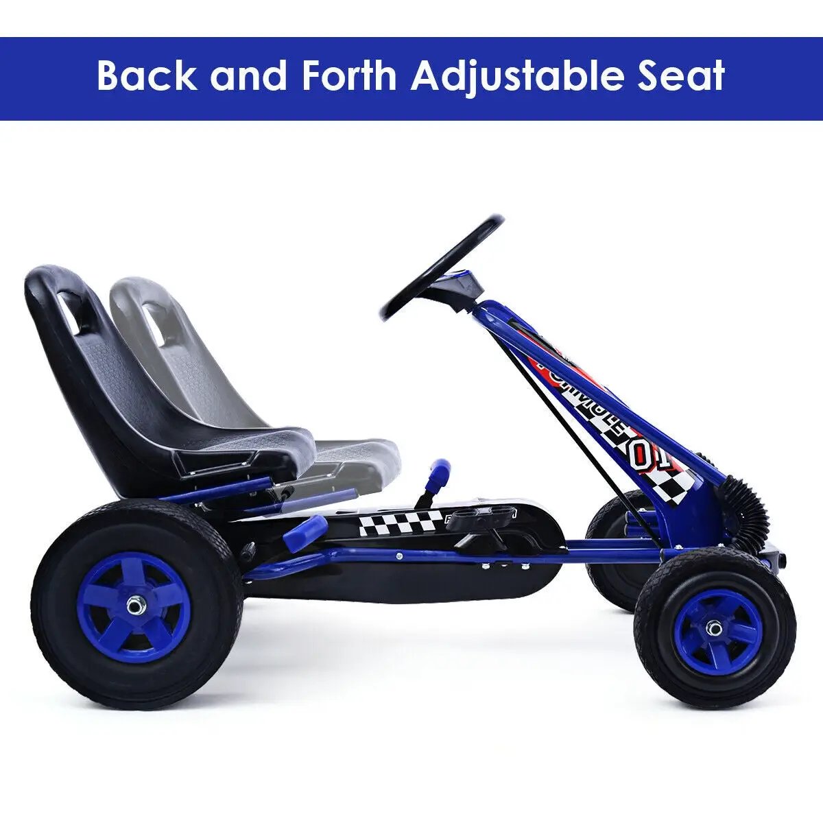 4 Wheels Kids Ride On Pedal Powered Bike Go Kart Racer Car Outdoor Play Toy by DirectDeals