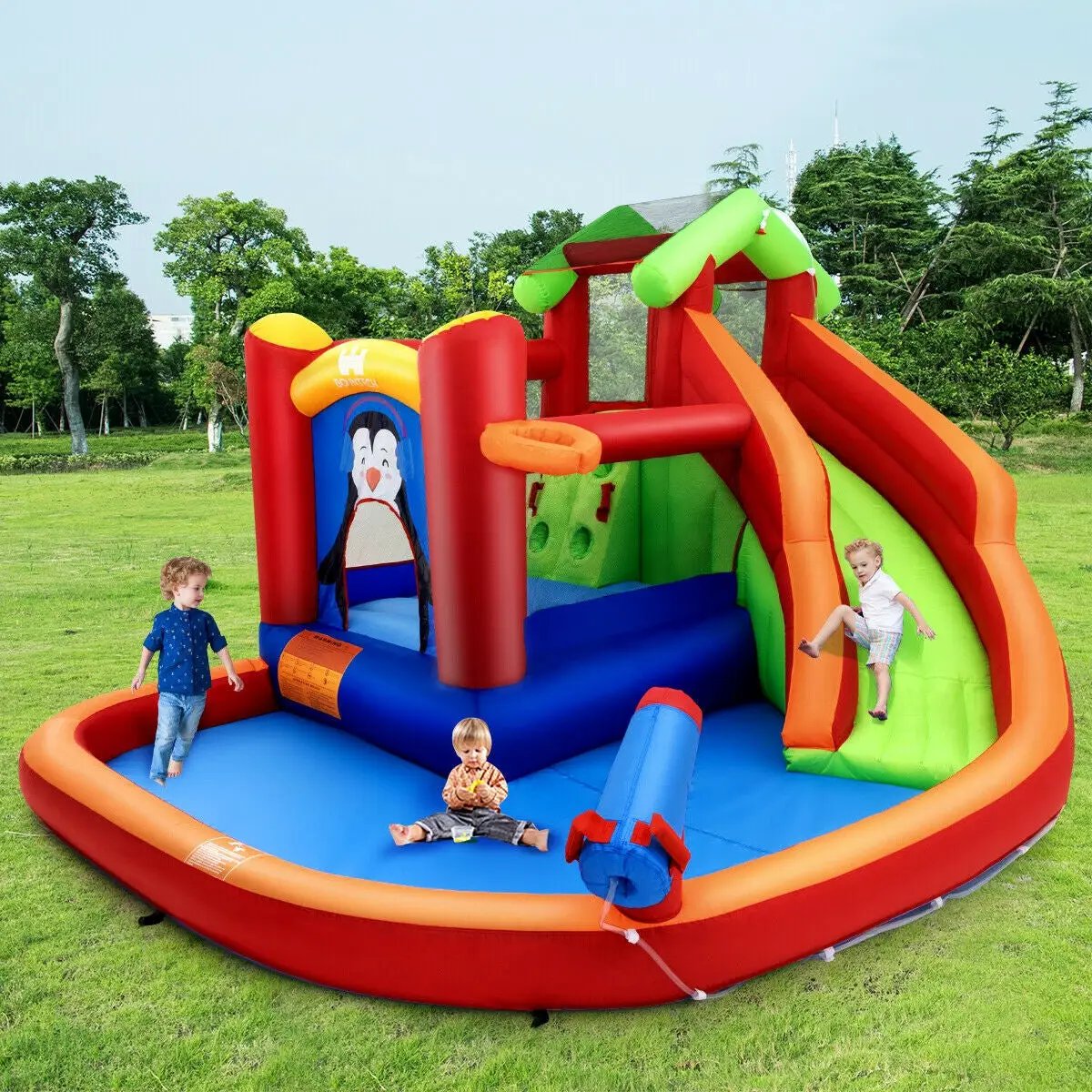 Inflatable Slide Bouncer and Water Park Bounce House Without Blower, photo 3 of 16