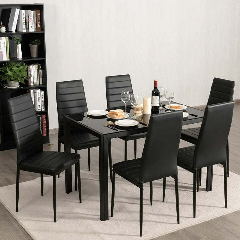 Set of 2 or 6 High Back Dining Chairs-Set of 6 by DirectDeals
