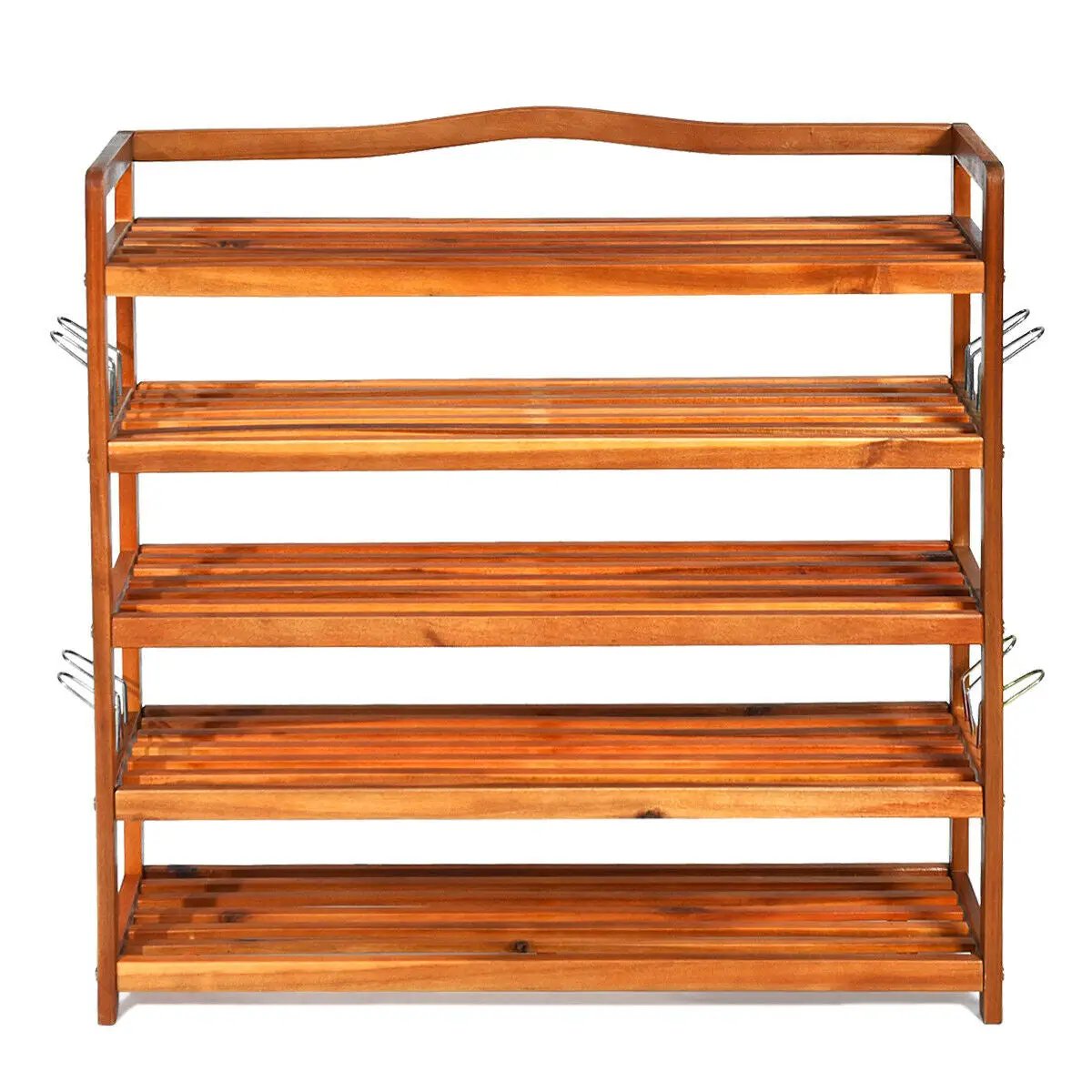 5-Tier Wood Large Shoe Rack Holds up 12-18 Pairs by DirectDeals