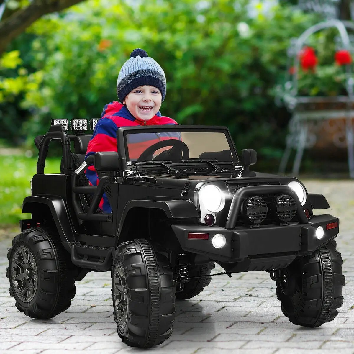12V Kids Remote Control Riding Truck Car with LED Lights by DirectDeals
