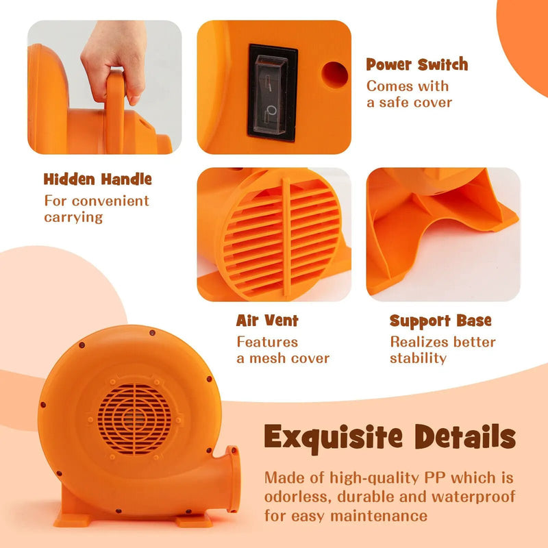 380W Air Blower (0.5HP) for Inflatables with 25 feet Wire and GFCI Plug by DirectDeals