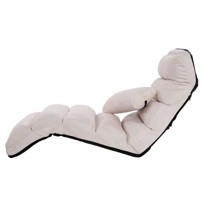 Folding Lazy Sofa Chair Stylish Sofa Couch Beds Lounge Chair W/Pillow by DirectDeals