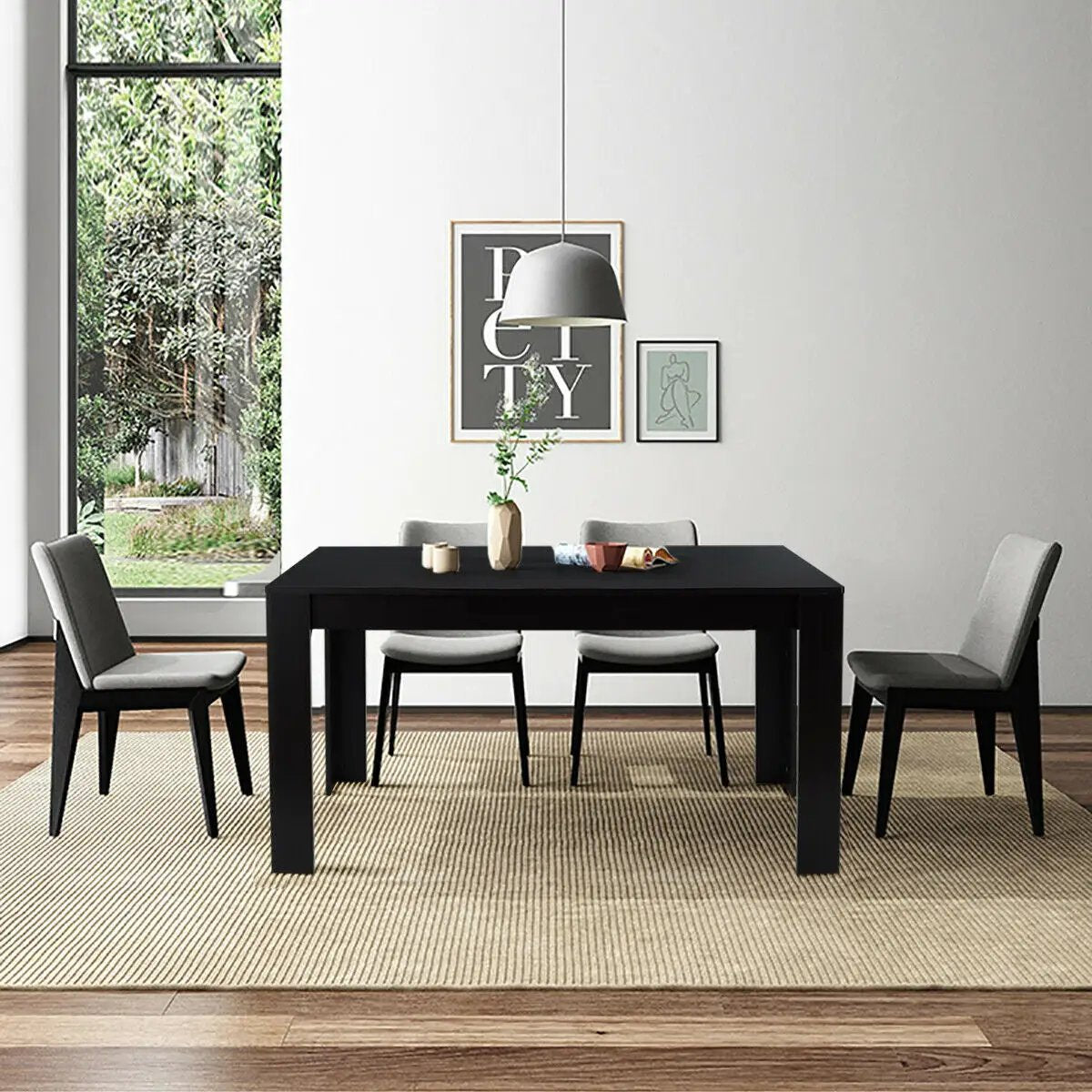 63 Inch Rectangular Modern Dining Kitchen Table by DirectDeals