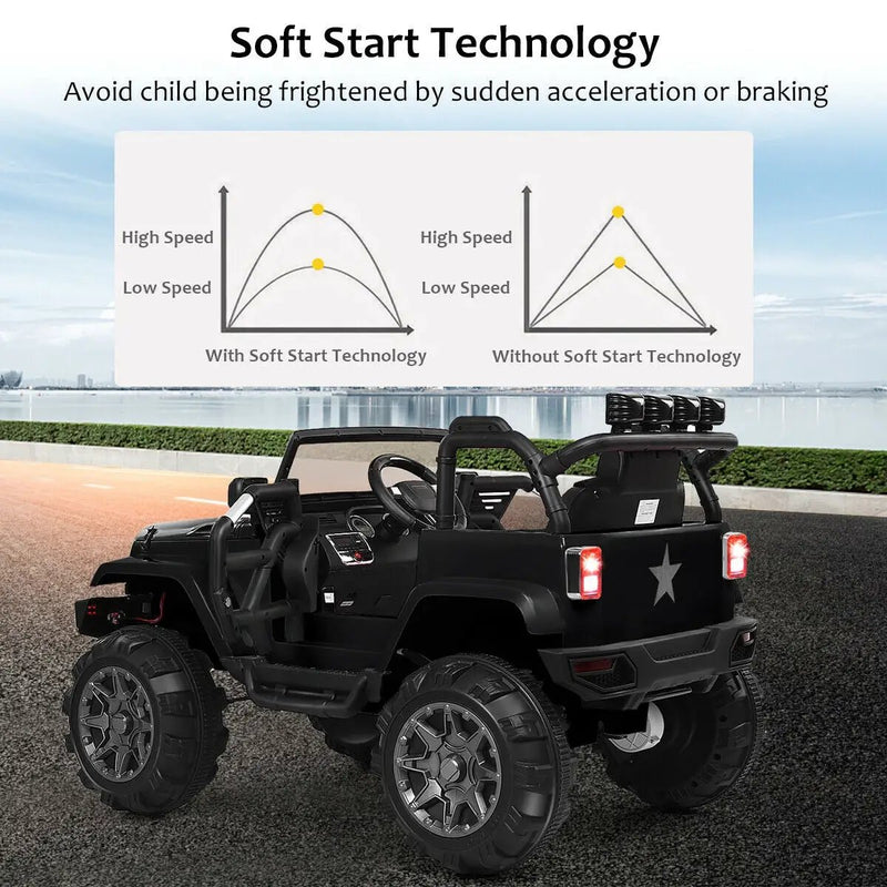 12V Kids Remote Control Riding Truck Car with LED Lights by DirectDeals