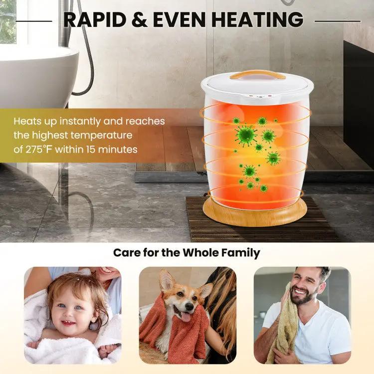 Bathroom Towel Warmer Bucket with Fragrance Holder and Auto Shut, photo 3 of 10