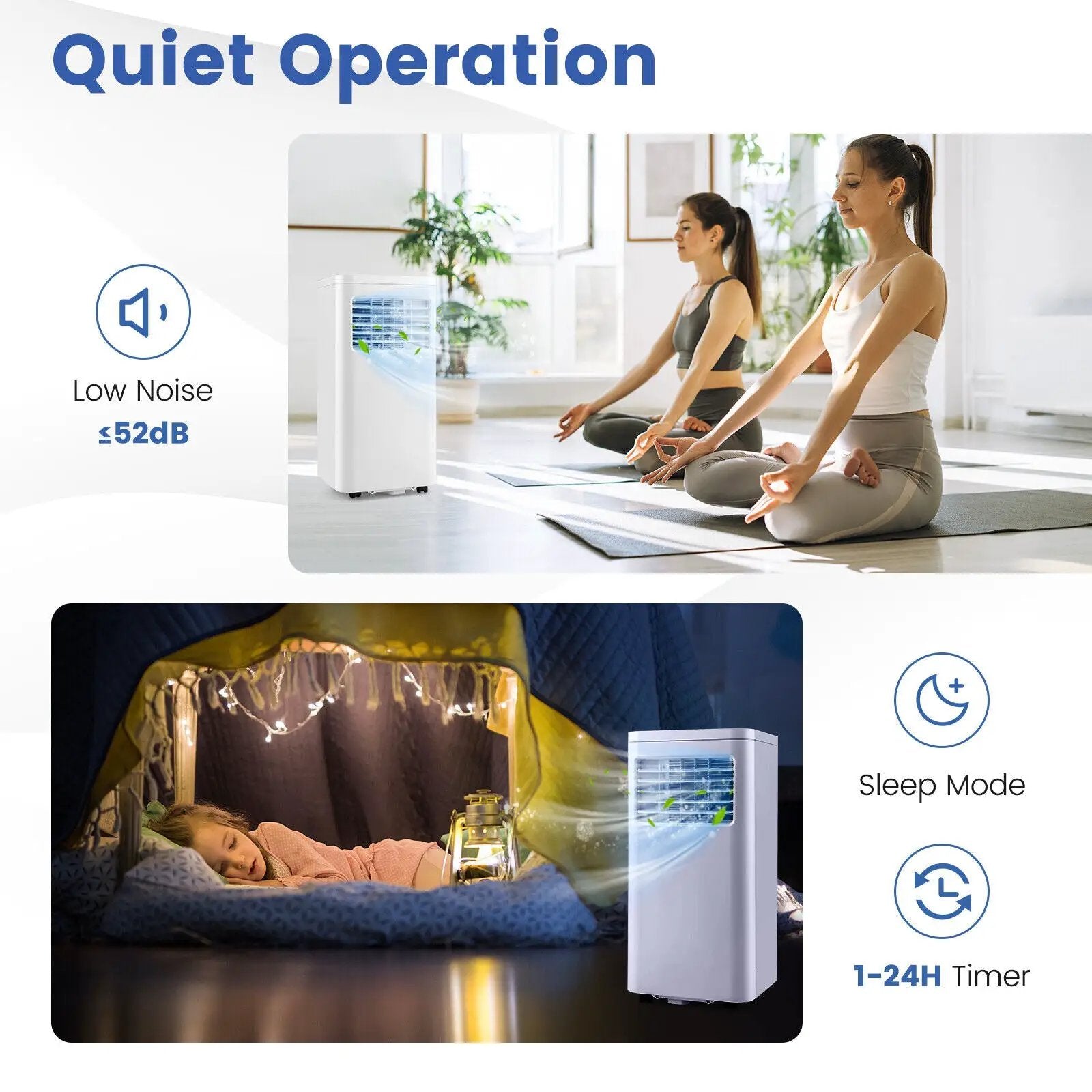 Portable Air Conditioner 5000 BTU Cools 250 Sq Ft with Remote by DirectDeals