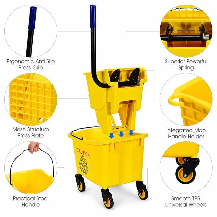 Press Wringer Commercial Mop Bucket by DirectDeals