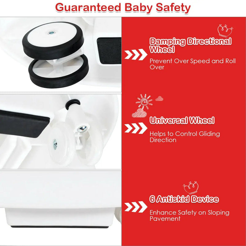 2-in-1 Foldable Baby Walker with Music Player and Lights by DirectDeals