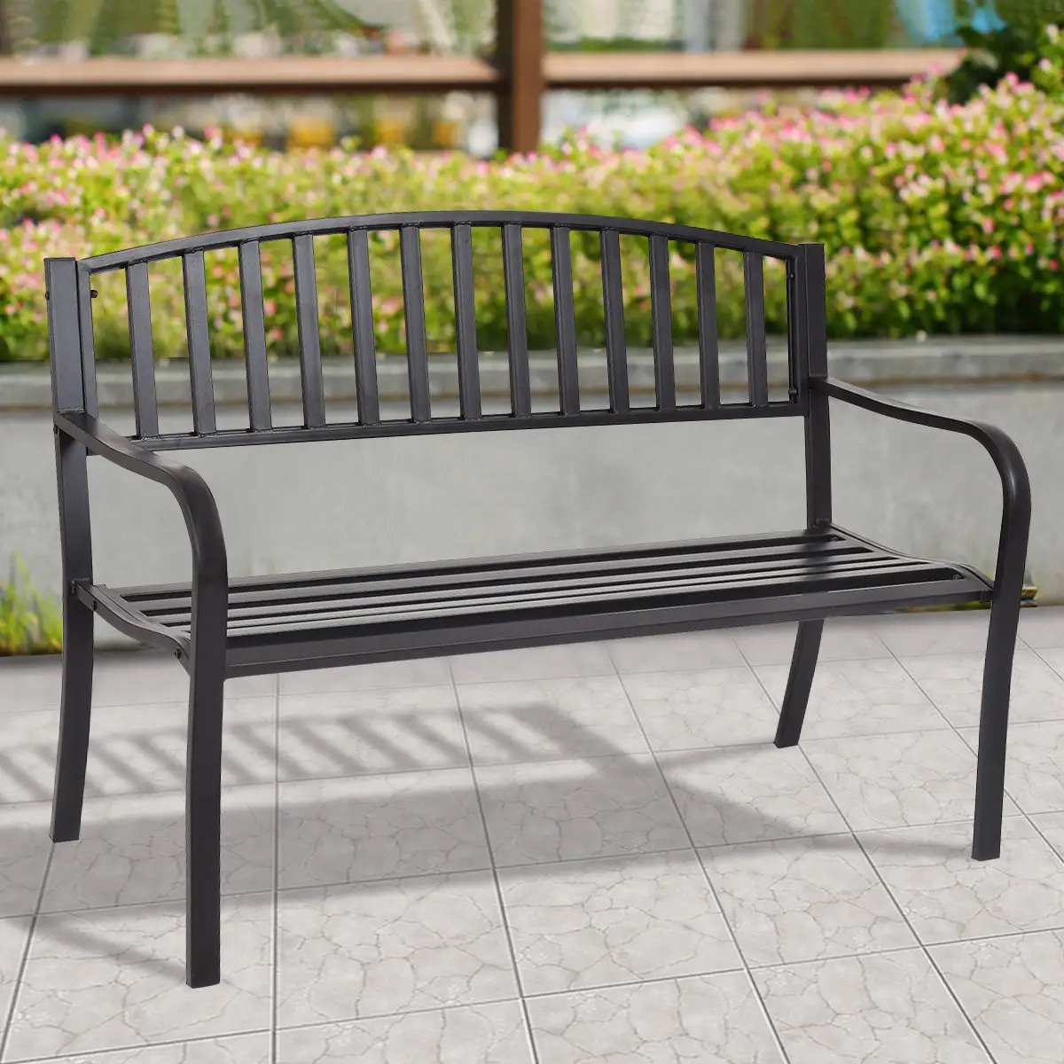 50 Inch Patio Garden Bench Loveseats for Outdoor by DirectDeals