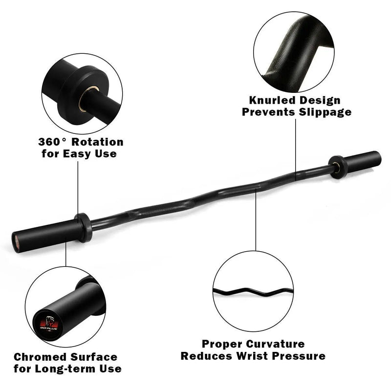 48 Inch Phosphate Steel Fitness Equipment Bar by DirectDeals