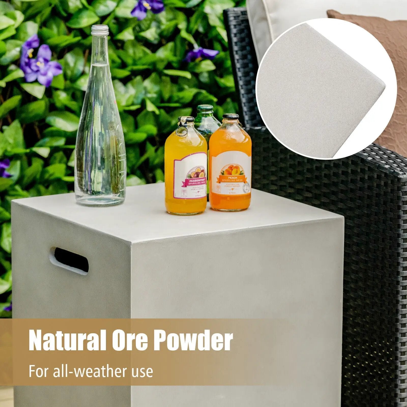 Propane Tank Cover Hideaway Table for Standard 20 Pounds Propane Tank-Gray by DirectDeals