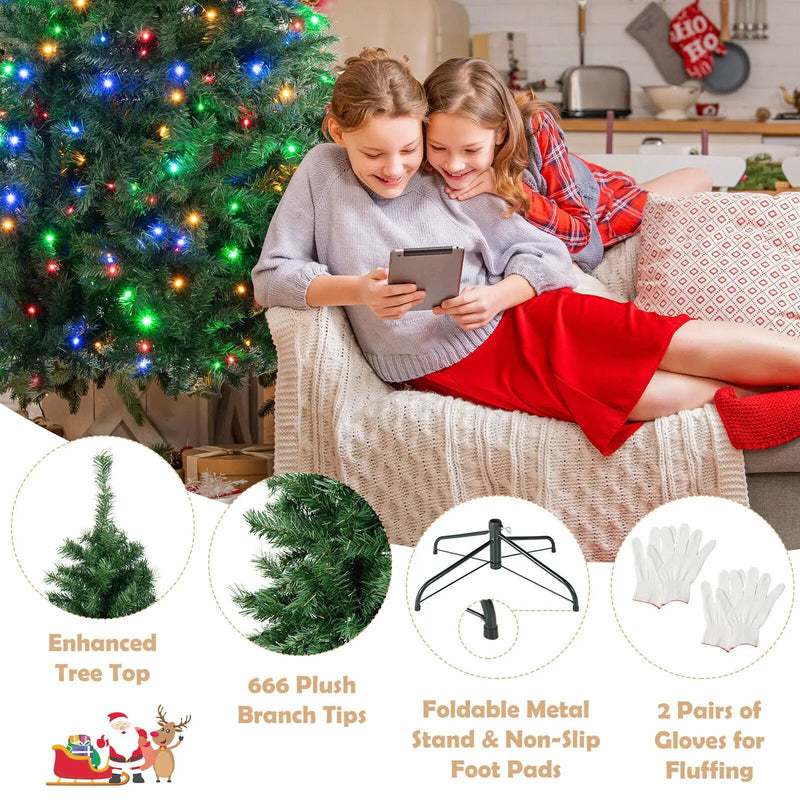 6 Feet Christmas Tree Pre-Lit 3-Minute Quick Shape by DirectDeals