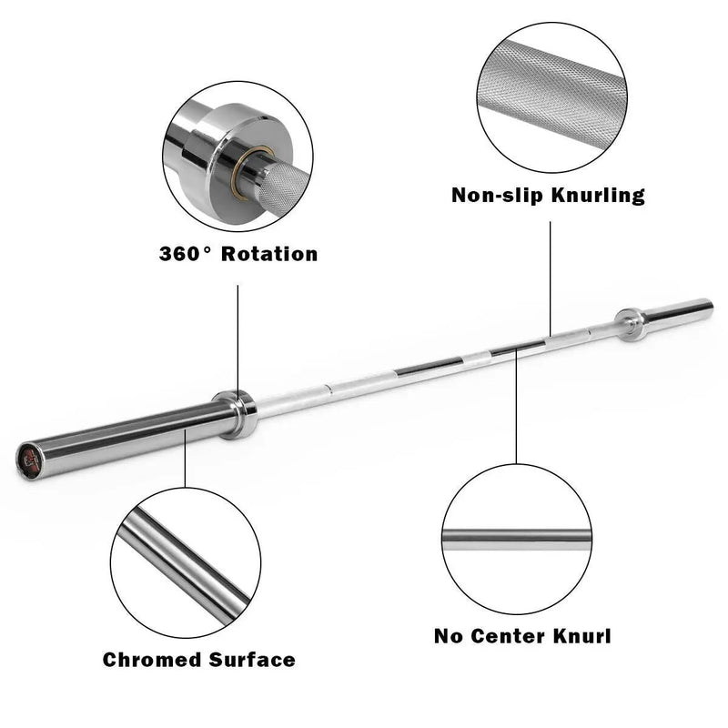 7 Feet Workout Olympic Multifunctional Weight Barbell with Copper Sleeve and Bearing Connection by DirectDeals