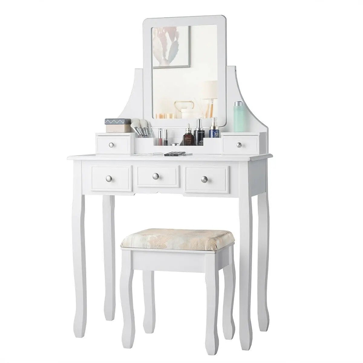 5 Drawers Removable Box Makeup Dressing Vanity Set, photo 6 of 9
