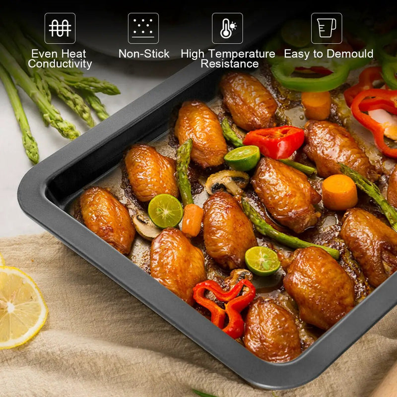 10 Pieces Nonstick Bakeware Set Baking Roasting Cake Pans by DirectDeals