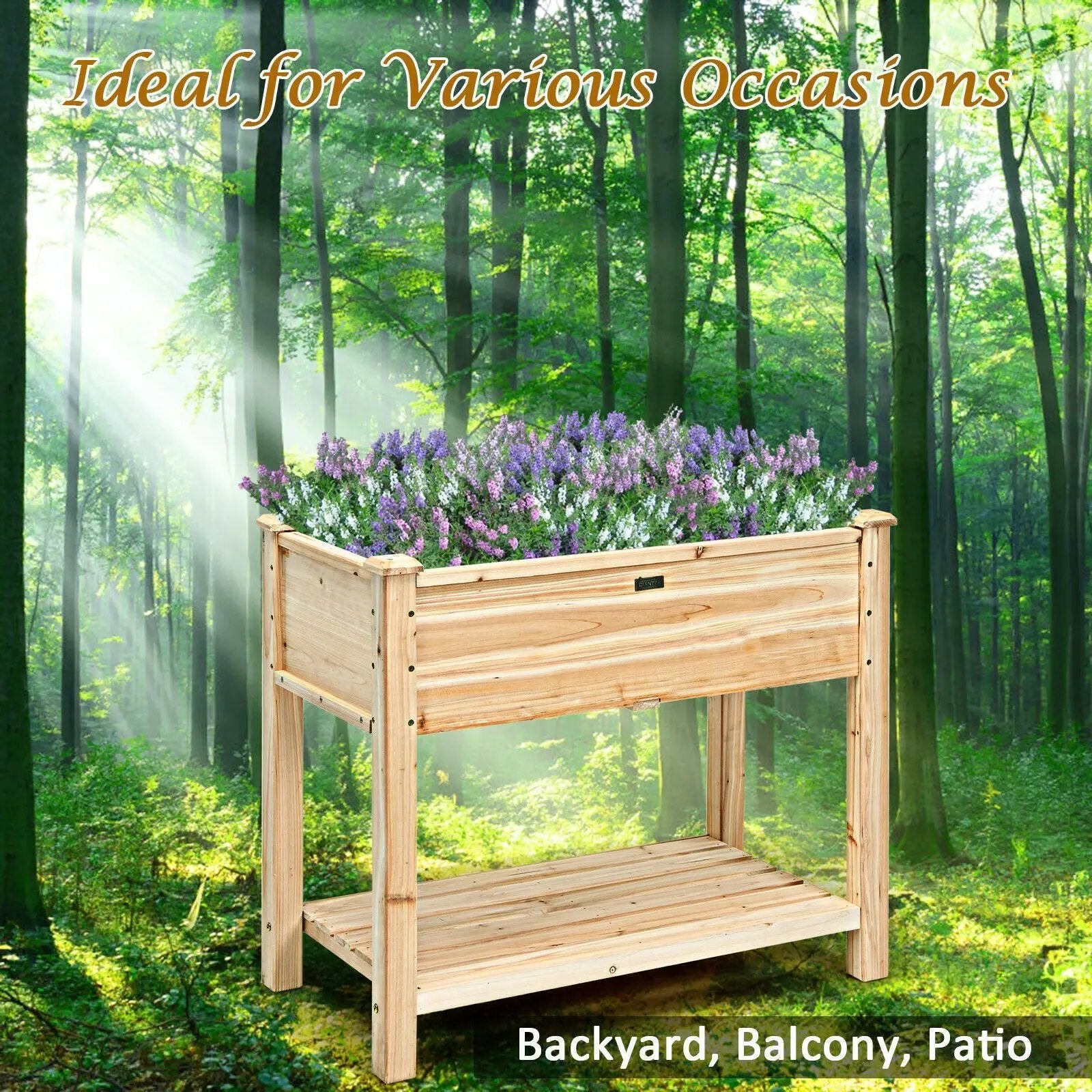 Raised Garden Elevated Wood Planter Box Stand by DirectDeals