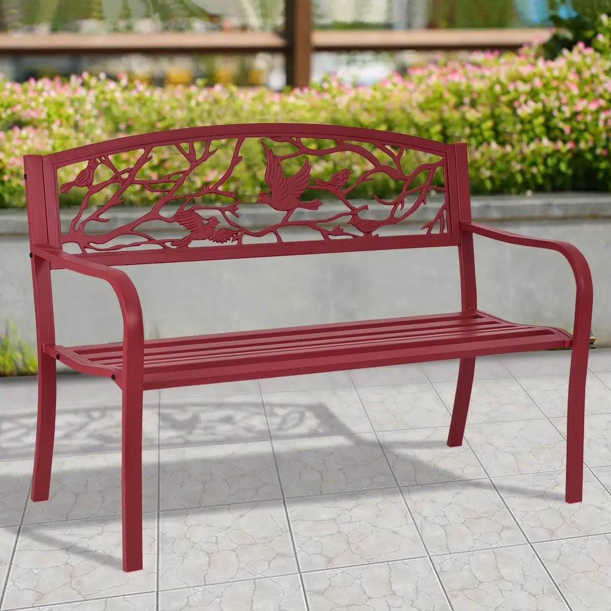 Patio Garden Bench Park Yard Outdoor Furniture by DirectDeals