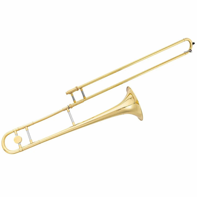 B Flat Trombone Golden Brass with Mouthpiece by DirectDeals